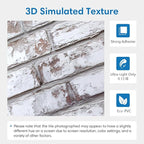 COMSTICKC 3D Faux Brick Peel and Stick Wall Covering, Small Size Thin PVC Self - Image 3