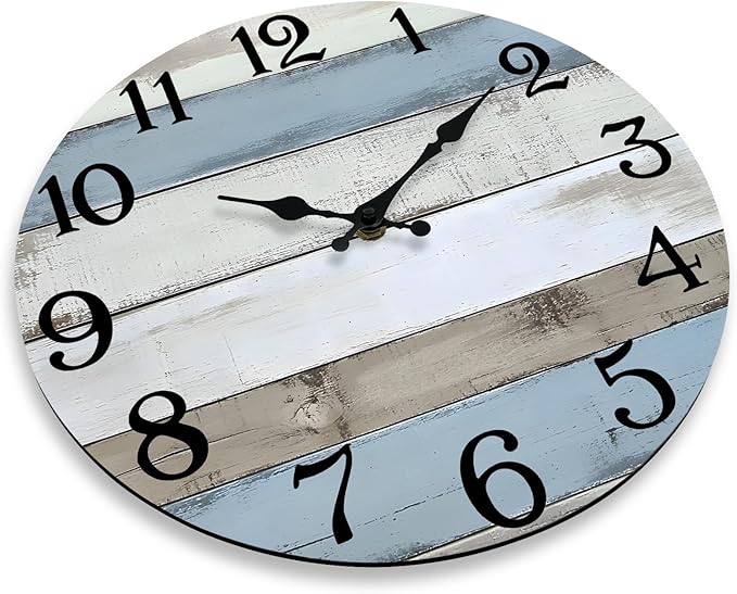 JoFomp 6 Inch Wooden Wall Clocks Battery Operated, Silent Wall Clock Non Ticking - Image 5