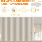 Room Divider Curtain Sets with Flexible Ceiling Track, Privacy Soundproof - Image 3