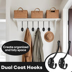Wall Hooks for Hanging, 20-Pcs Heavy Duty Metal Coat Hooks, for Living Room - Image 4