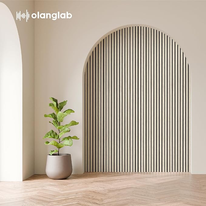 Olanglab Wood Wall Panels 4 Pack, Wood Slat Acoustic Wall Panels, 94.5"x12.6" - Image 8