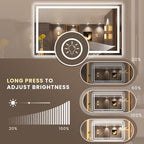 LOAAO 50"X30" LED Bathroom Mirror - Image 4