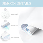 Dimoon 590''x17.7'' Peel and Stick Wallpaper White Contact Paper - Image 3