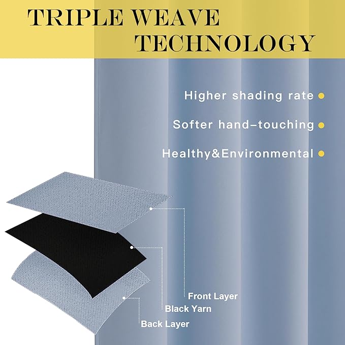 NICETOWN Blackout Window Curtain 90 inch Length - Image 3