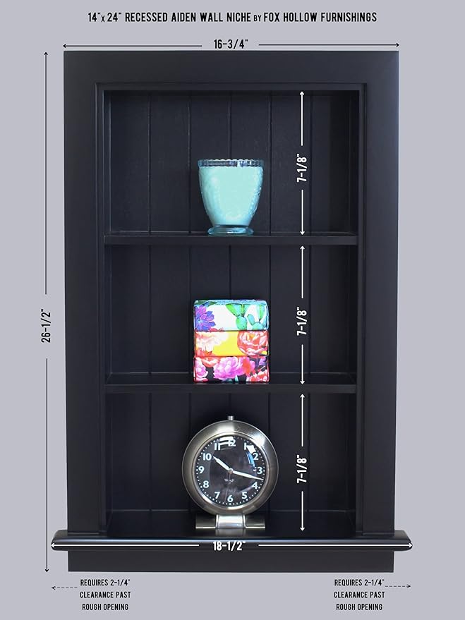 14x24 Aiden Recessed Wall Niche Medicine Cabinet Replacement, in The Wall - Image 5