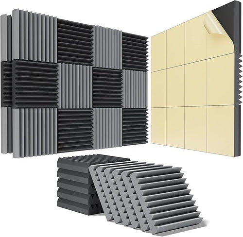 24 Pack Self-Adhesive Acoustic Panels by HEMRLY