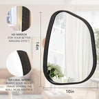 Asymmetrical Mirror for Wall Irregular Oval Wood Frame Modern Unique Wall - Image 7