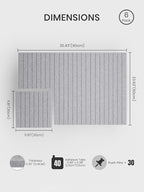 Bumusty Large Cork Board Alternative-36 x 24" Felt Bulletin Board Tiles - Image 2