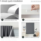 Portable Light Blocking Curtains Self-Stick Design, Removable Adhesive Window - Image 4