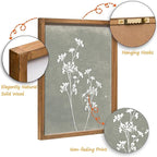 Framed Boho Wall Art Set of 4 for Wooded Minimalist Botanical Print Wall Art - Image 5
