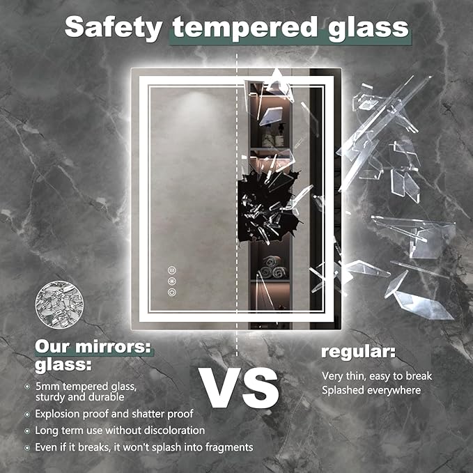 36x30 Inch LED Bathroom Mirror - Image 5