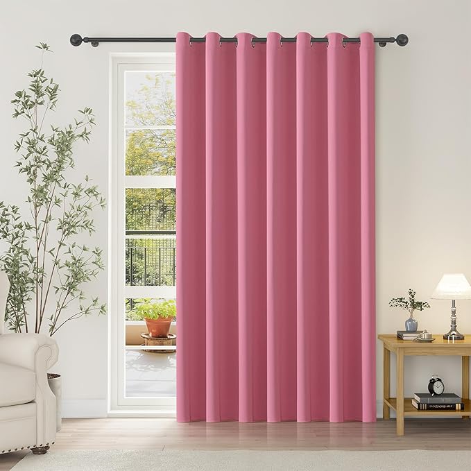 ChrisDowa Room Divider Curtain 108 Inches Long, Wide Blackout Sliding Door by ChrisDowa