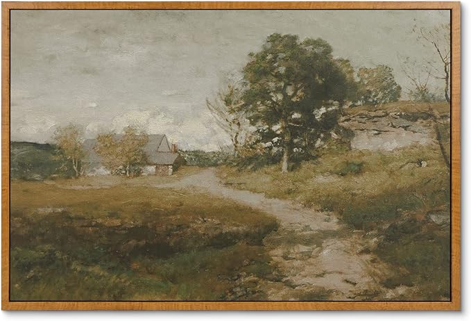 InSimSea Framed Canvas Wall Art Vintage Decor, Room Decor Classical Oil by InSimSeaArt