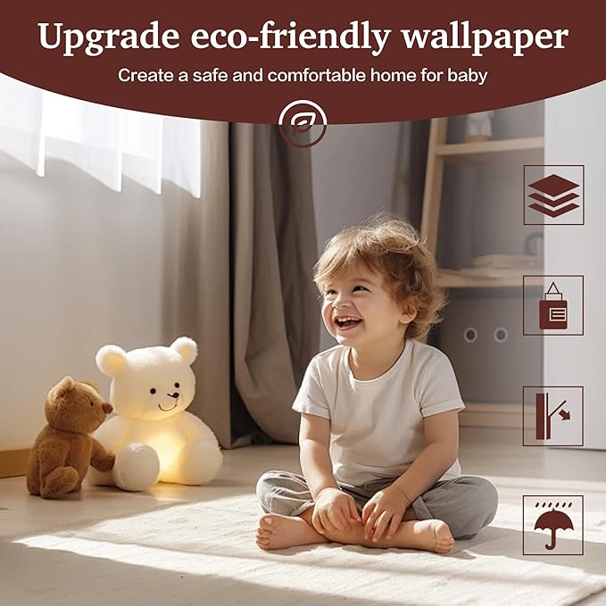 Dimoon 394"x17.7" Peel and Stick Wallpaper Dark Red Contact Paper - Image 2