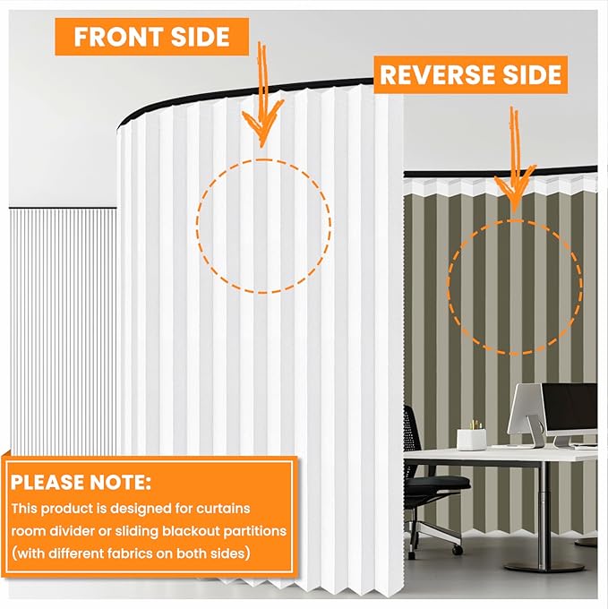 Room Divider Curtain Sets with Flexible Ceiling Track, Privacy Soundproof - Image 5