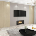 8-Pack WPC Wall Panels 118’’ x 6.1’’ 3D Slat Wall Panel Acoustic Wall Paneling - Image 5