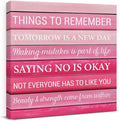 Inspirational Pink Wall Art Decor, Preppy Motivational Room Sign by VAHATAN