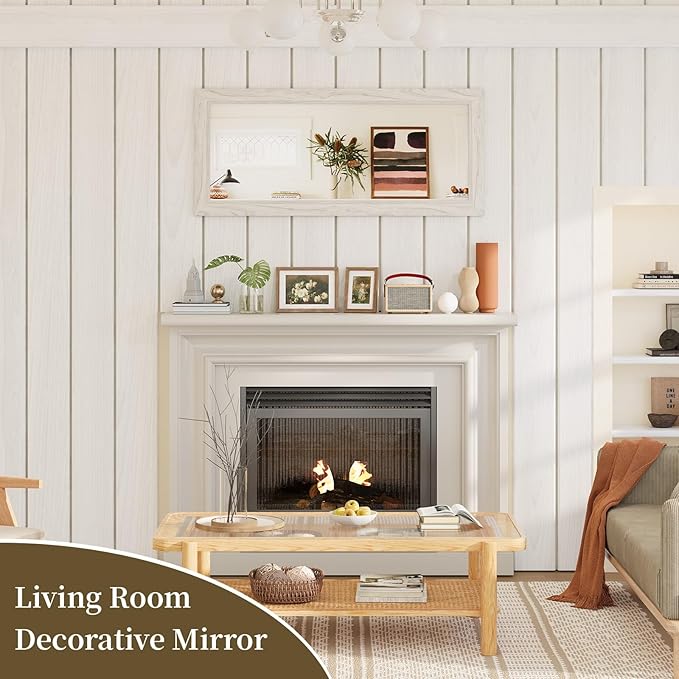 Syndra Modern Full Length Mirror Wood Frame, 56x20'' Large Floor Mirror - Image 7