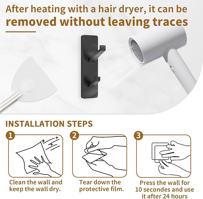 susswiff Self Adhesive Coat Hooks - Image 4