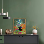 Fantasy Artists Gustav Klimt Canvas Wall Art, Framed Aesthetic Cat Floral Wall - Image 5