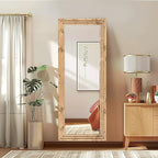 Full Length Mirror 58"x22" Solid Wood Frame Floor Large Mirror - Image 7