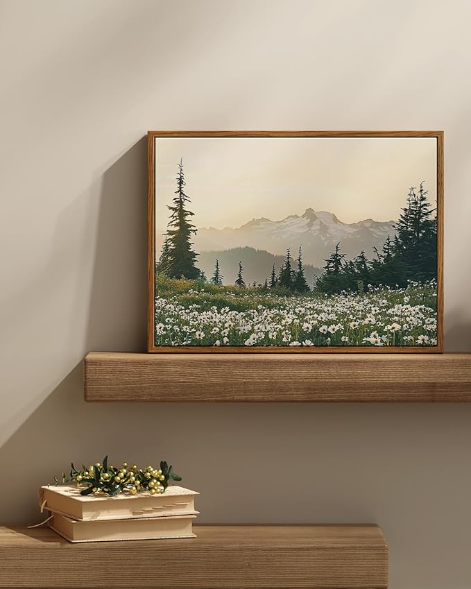 InSimSea Framed Canvas Wall Art Vintage Decor, Forest Wall Decor - Image 3