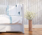 CiCiwind 118” x17.7” Wood Wallpaper Peel and Stick White Wood Wall Paper - Image 5