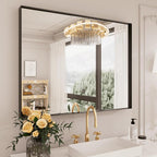 LOAAO Black Bathroom Mirror 28"X36" - Image 3
