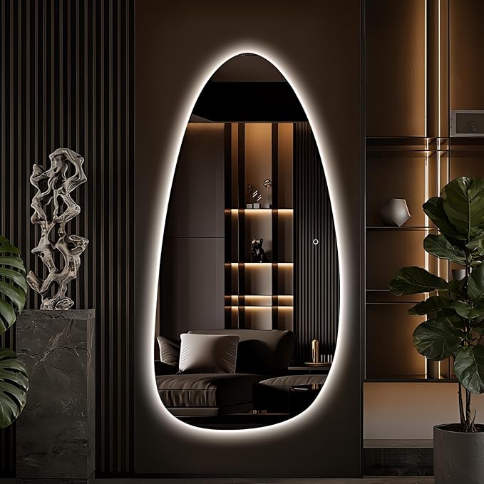 Led Full Body Mirror, Frameless Hanging Dressing Mirrors by TheiaMo