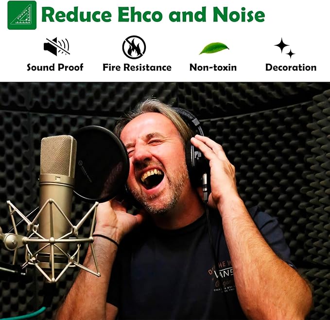 18 Pack 1.5"X12"X12" Acoustic Foam, Sound Proof Egg Crate Foam, Upgraded - Image 3