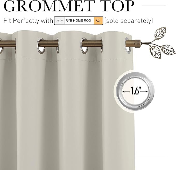 RYB HOME Extra Wide Curtain - Image 2