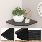 JJL Corner Wall Shelf, Easy-to-Assemble, Wall Mount Corner Shelves - Image 5