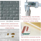 3D Wall Panels Peel and Stick 11PCS Gray Foam Brick Wallpaper - Image 5
