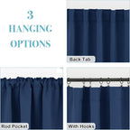 RYB HOME Blackout Curtains for Living Room, Back Tab & Rod Pocket Top - Image 5