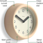 JONES CLOCKS® Fuze wall Clock | Small Round Clock | Beige | Playful Modern - Image 5