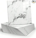 Chejiaye 10pcs Marble Peel and Stick Backsplash Waterproof Washroom Wall Panels by Chejiaye