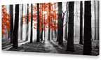 Cao Gen Decor Art S06662 Wall Art Canvas Painting Red Tree in Black and White by Cao+Gen+Decor+Art