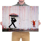 Wieco Art Banksy Raining Day or Colorful Graffiti Street Famous Canvas Prints - Image 6