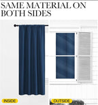 NICETOWN Kitchen Curtains, Moroccan Blue, Short Blackout Curtains & Drapes - Image 5