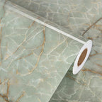 Green Marble Contact Paper for Countertops Waterproof Granite Peel and Stick by WallpaperDecoration