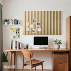 Cork Board Tiles for Wall with Push Pins, Removable 48" x 24" Slat Bulletin - Image 3