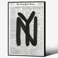 Black and White Newspaper Wall Art Vintage New York City Poster Trendy by Unknown