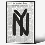 Black and White Newspaper Wall Art Vintage New York City Poster Trendy by Unknown