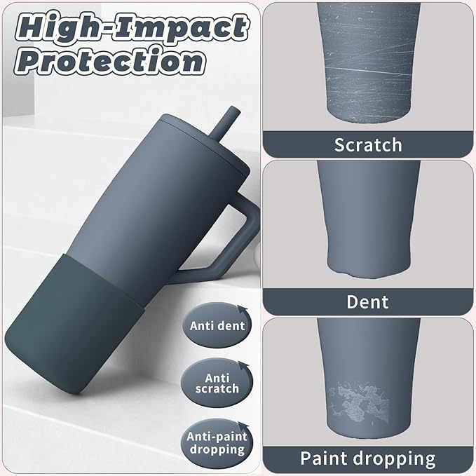 Tall Silicone Boot Compatible with Brumate Era 40 oz 30 oz Tumbler with Handle, Protective Anti-Slip & Anti-Scratches Cover Bumper Accessories