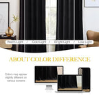 NICETOWN Black Out Velvet Curtains 98 inch Long - Image 4