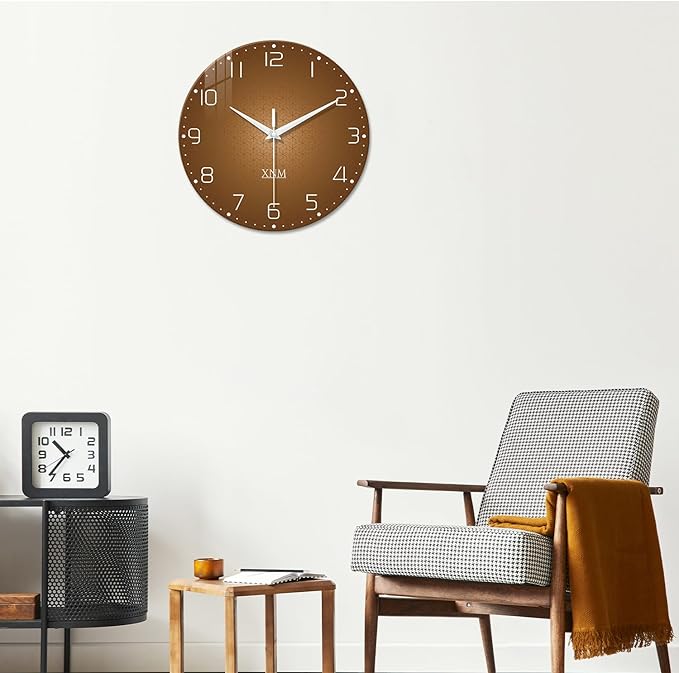 XNM Large Wall Clocks Battery Operated 16 Inch Modern Glass Wall Clock - Image 4