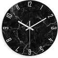 Black Minimalist Wall Clocks for Living Room Glass Marble Pattern Wall Clocks by Constantplanet%E6%97%97%E8%88%B0%E5%BA%97