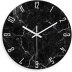 Black Minimalist Wall Clocks for Living Room Glass Marble Pattern Wall Clocks by Constantplanet%E6%97%97%E8%88%B0%E5%BA%97