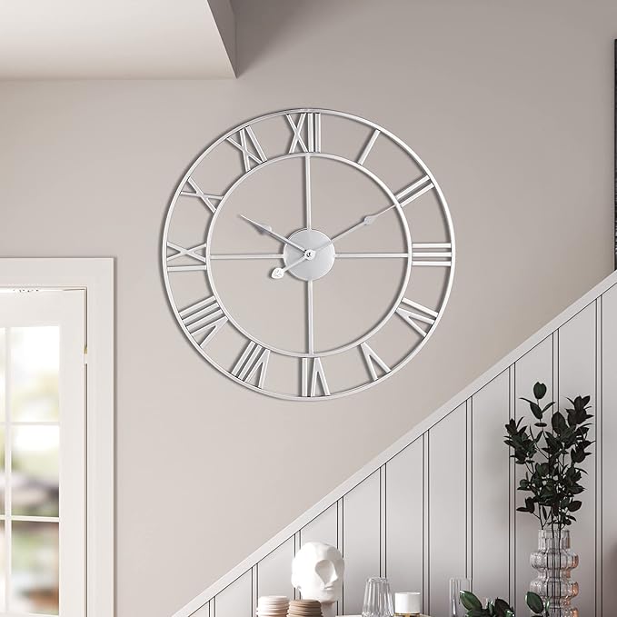 LEIKE 16" Modern Large Wall Clocks, Silent Non Ticking, Battery Operated - Image 7