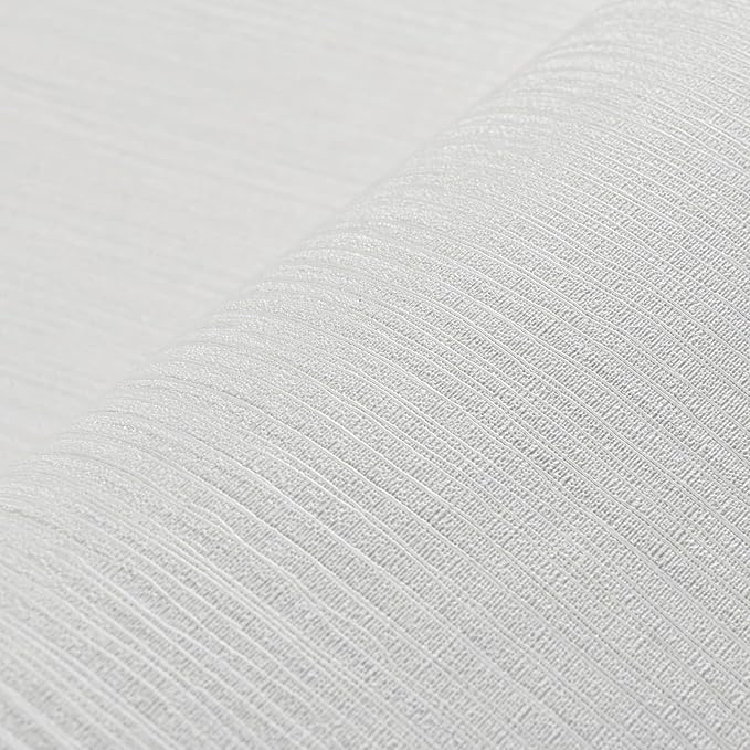 Haimin Grasscloth Textured Wallpaper 24in X 393in Fabric Contact Paper White - Image 6